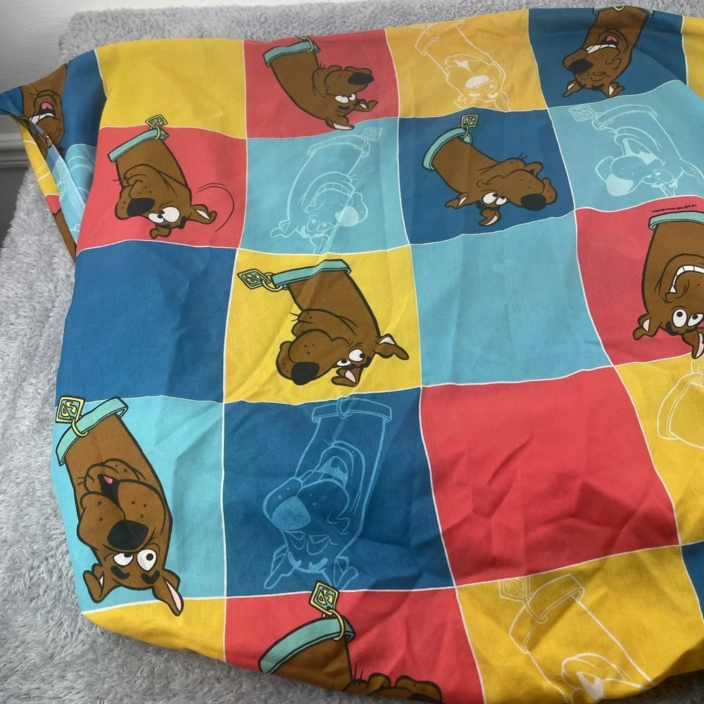 Hanna Barbera Scooby Doo Twin Fitted Sheet Multi Color Vintage 1999 Fabric Craft